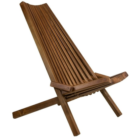 CleverMade Tamarack Folding Wooden Outdoor Chair, Cinnamon (Assembled)