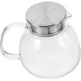 thumbnail image 5 of Clearance! Liulin Glass Teapot, Clear Tea Pot with Stainless Steel Lid, Borosilicate Glass Tea Pots for Loose Tea, Tea Infuser Pot for Stovetop, Glass Kettle, Loose Leaf and Blooming Tea Maker, 20oz, 5 of 9