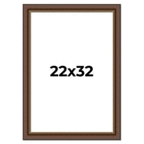 22x32 Copper and Brown Real Wood Picture Frame Width 2 inches | Interior Frame Depth 0.5 inches |