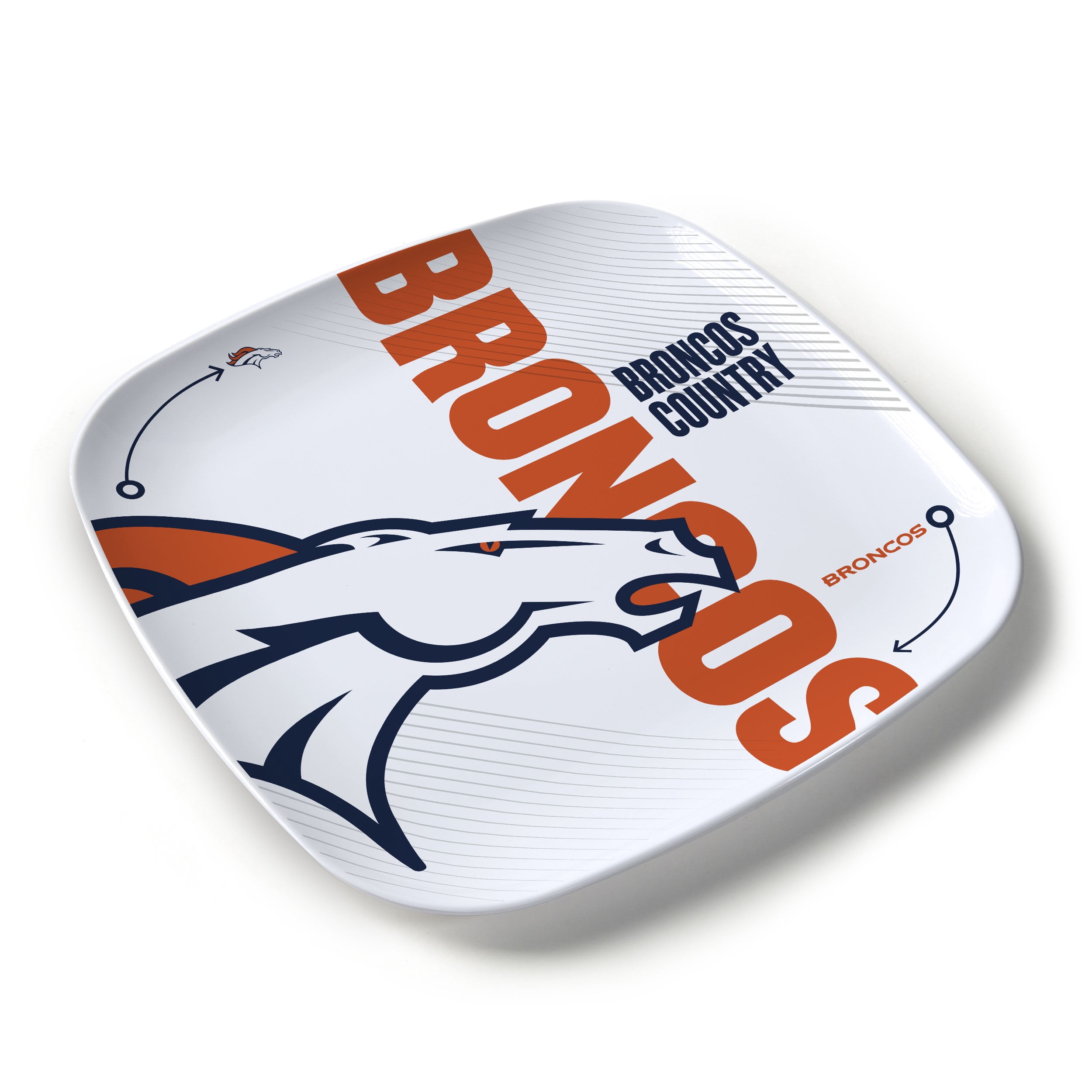 YouTheFan NFL Denver Broncos Large Party Plate