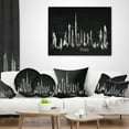 thumbnail image 4 of Designart Dubai Dark Silhouette - Cityscape Painting Throw Pillow - 12x20, 4 of 5