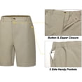 thumbnail image 6 of Little Donkey Andy 8 Inch Inseam Golf Shorts for Women Bermuda Quick Dry Elastic Waist Shorts for Hiking Travel Casual Khaki L, 6 of 6