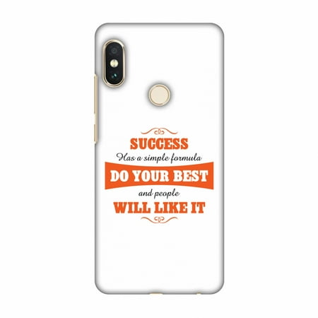 Xiaomi Redmi Note 5 Pro Case - Success Do Your Best, Hard Plastic Back Cover, Slim Profile Cute Printed Designer Snap on Case with Screen Cleaning