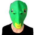 thumbnail image 3 of Tocado de pez de animal verde Cubierta de cabeza de pez verde Divertido tocado de animal feo Fiesta Máscara de cabeza de pez realista para fiesta de disfraces, accesorios de cosplay, mascari, 3 of 4