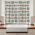 thumbnail image 2 of Ambesonne Minimalist Kitchen Curtains, Grunge Effect Simple, 55"x45", Tan and Hunter Green, 2 of 3