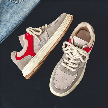 

Men Sneakers Color Block Trendy Lightweight Comfy Non-slip Skate Shoes Spring And Summer