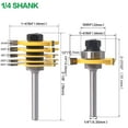 thumbnail image 5 of 2-pack adjustable slot knife,1/4 Inch Shank Slot Cutter Router Bit Set - 6 Size（12.7mm,5mm,4mm,3.1mm,2.3mm,1.9mm), 5 of 5