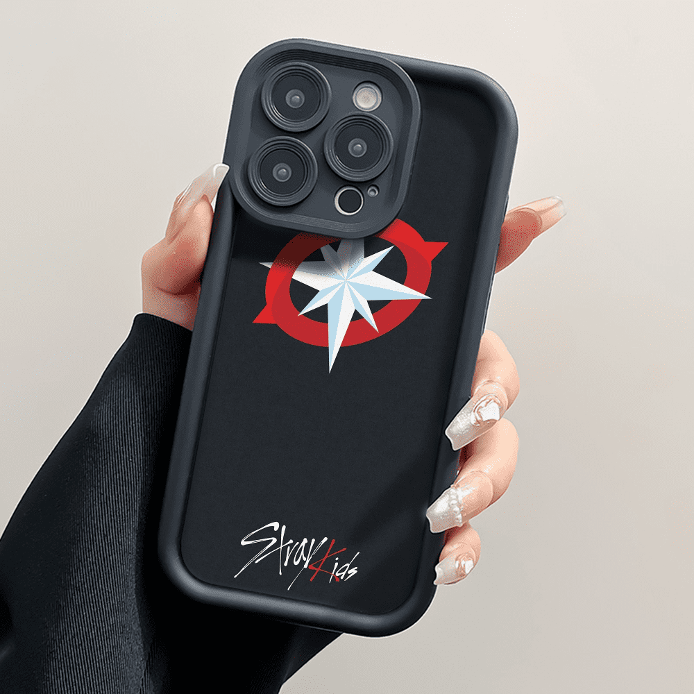 nurkorki 2 Pezzi Nero Cover per iPhone 14 iPhone 13 6,1,Custodia con Kpop Stray Kids Skzoo Aesthetic Design per Donne Skz Fans,Morbido TPU Cartoon Silicone Antiurto Protettiva Bumper Case,Girls