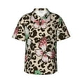 thumbnail image 2 of Xecao Leopard Dots print Hawaiian shirt - a stylish short-sleeve button-down for men, perfect for casual beach and tropical outings., 2 of 9