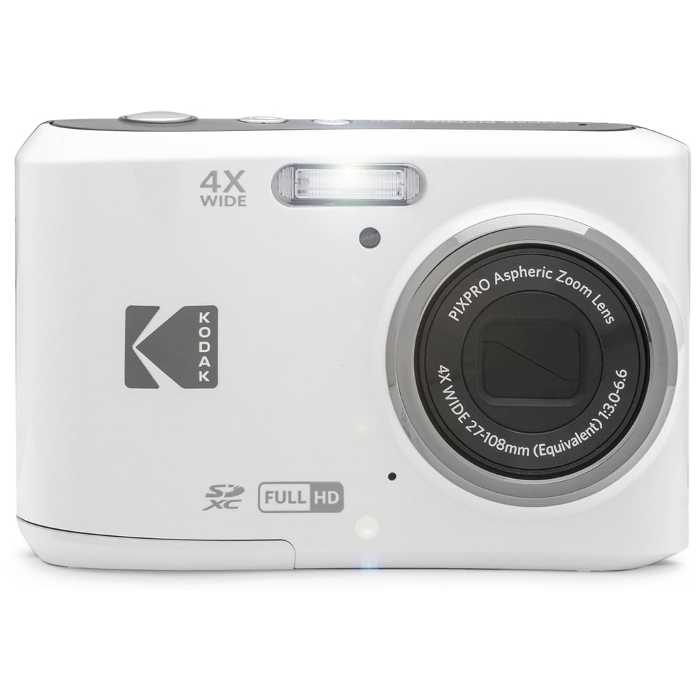 Kodak PIXPRO FZ45 16MP Digital Camera White Bundle with Lexar