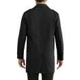thumbnail image 3 of INSPIRE CHIC Trench Coat for Men's Notch Lapel Double Breasted Windbreaker Long Jacket Overcoat XS Black, 3 of 5