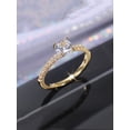 thumbnail image 3 of 1pc Cubic Zirconia Decor Ring For Women For Engagement Gift Copper Jewelry, 3 of 5