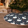 thumbnail image 5 of Sikiie Swan And Flowers1 Nativity Christmas Tree Skirt, Jesus Christian Winter Holiday Tree Mat Decoration(30-48IN)48", 5 of 6