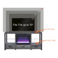 thumbnail image 6 of 60" Electric Fireplace Cabinet with Remote Control & Sync Colorful LED Lights, Fireplace TV Stand for TV Up to 70" TV, Dark Oak, 6 of 8