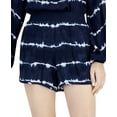 thumbnail image 2 of INC Womens Navy Pocketed Sheer Pull On Elastic Waist Vented Hem Tie Dye High Waist Shorts XL, 2 of 3