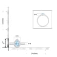 thumbnail image 4 of ANGARA Natural Pear Aquamarine and Diamond Halo Split Shank Ring in 14K White Gold for Women (Size-7x5mm) | March Birthstone, Birthday, Anniversary, Jewelry Gift for Women | Natural Aquamarine Ring, 4 of 9