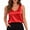 Red, variant on Satin Tank Top with Double V-Neck, Sleeveless Loose Fit, Double-Layer Chest, Elastic Fabric and US S-2XL Sizing