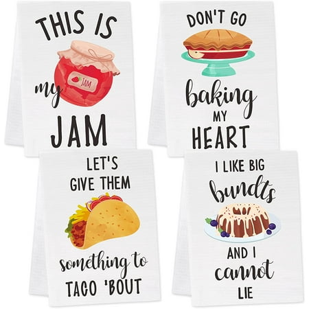 CiyvoLyeen Funny Kitchen Towels with Sayings Set of 4 Dish Towels Baking White Hand Towels Kit Novelty Gift for Housewarming Birthday Baking Party Watercolor Style | Walmart Canada CiyvoLyeen Funny Kitchen Towels with Sayings Set of 4 Dish Towels Baking White Hand Towels Kit Novelty Gift for Housewarming Birthday Baking Party Watercolor Style | Walmart Canada