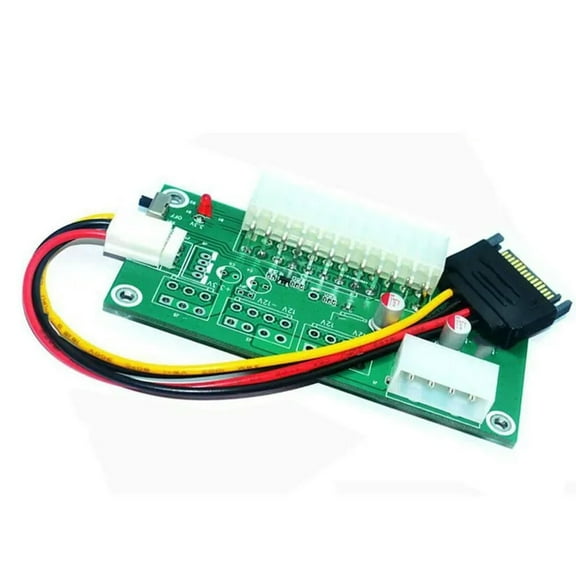 FOR PC ATX 24Pin Dual PSU Power Supply Sync Starter Extender Cable for Miner RIG