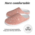 thumbnail image 6 of Lsque Rose Gold Glitter Pattern Womens Comfort Cotton on Scuff With Memory Foam and Anti-skid Sole Slipper-40/41, 6 of 7