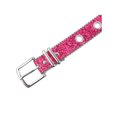thumbnail image 3 of INSPIRE CHIC Women's Belts Hollow Eyelet Sequin Decoration Belt Versatile No-Punch Pin Buckle 107x3.3cm/42.1x1.3" Rose Red, 3 of 6