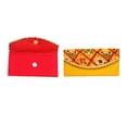 thumbnail image 3 of Aditri Creation Indian Handmade Fabric Money Envelopes, 4" x 8", Red & Yellow, 2 Count, 3 of 5