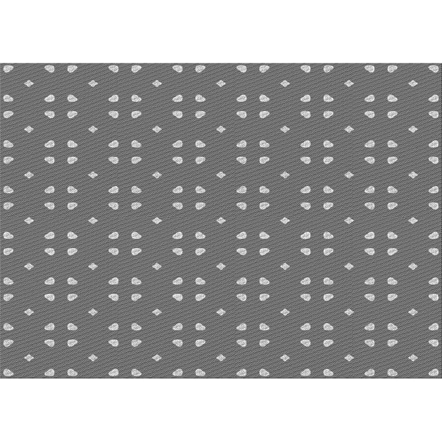Ahgly Company Machine Washable Indoor Rectangle Transitional Carbon Gray Area Rugs, 7' x 10'