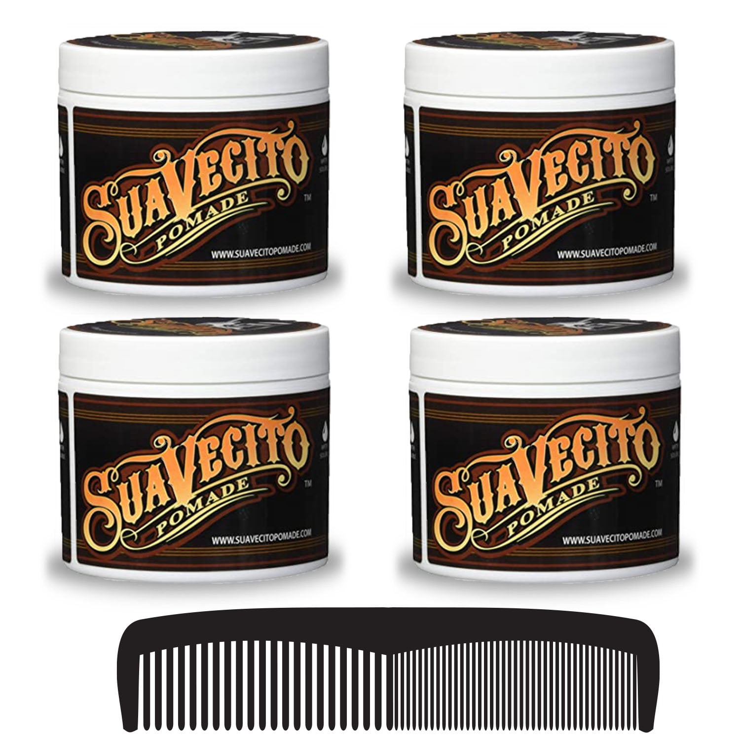 Suavecito Original Hold Pomade Kit (4 Pk) Sauvetico Hair Cream Water