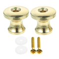 thumbnail image 3 of CUITING 2 PCS Mushroom Head Guitar Strap Lock Straplock Buttons Guitar Strap Belts Button  Electric Electronic Acoustic Folk Guitar Bass Guitar (Golden), 3 of 8