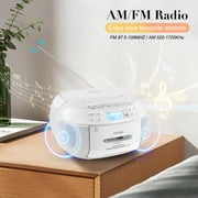 Boombox Cassette CD Player Combo with Bluetooth and Remote,AM/FM Radio,Tape Recording, Stereo Sound.