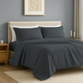 thumbnail image 4 of IR Imperial Rooms Solid Bed Sheet Set 1800 Series 16" Deep Pocket Soft Sheet Microfiber Gray Queen 4 Piece, 4 of 9