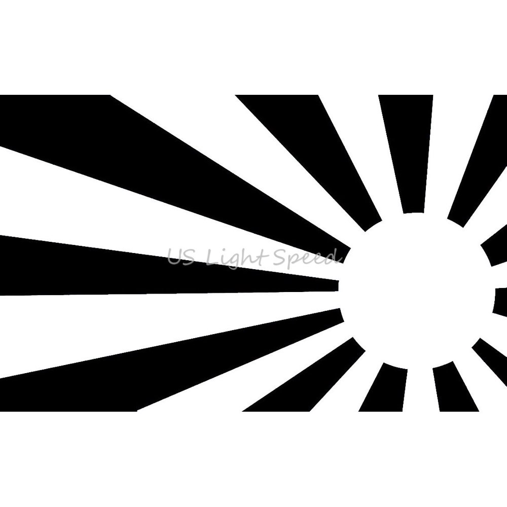 (1) Japanese Rising Sun JDM Vinyl Decal Car Window Sticker 9" x 5.6