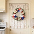 thumbnail image 2 of Patriotic Wreath with Red White Blue Bows, Artificial Foliage Floral Decor for Front Door Memorial Day Decoration, 2 of 7