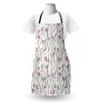 thumbnail image 3 of Floral Apron, Spring Blossom Pattern in Vintage Colors Hand Drawn Flowers on Branches, Unisex Kitchen Bib with Adjustable Neck for Cooking Gardening, Adult Size, Pink Green and Black, by Ambesonne, 3 of 4