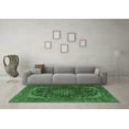 thumbnail image 3 of Ahgly Company Indoor Round Medallion Emerald Green Traditional Area Rugs, 4' Round, 3 of 4
