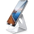 thumbnail image 1 of Soporte para teléfono celular Lamicall, soporte de escritorio para iPhone, plateado, 1 of 7