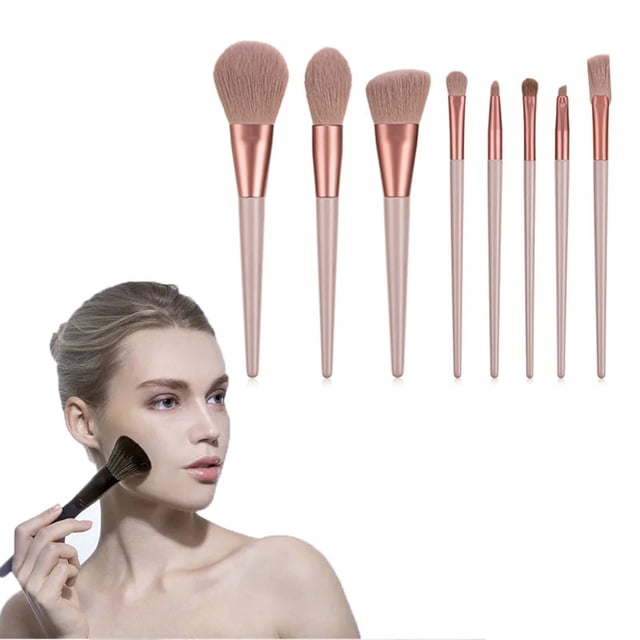 Ganfancp 10Xmakeup Brush Champagne Color Set Makeup Tool Set Brush Brocha de Maquillaje Ofertas Del Día 8X Pinceles Cosméticos