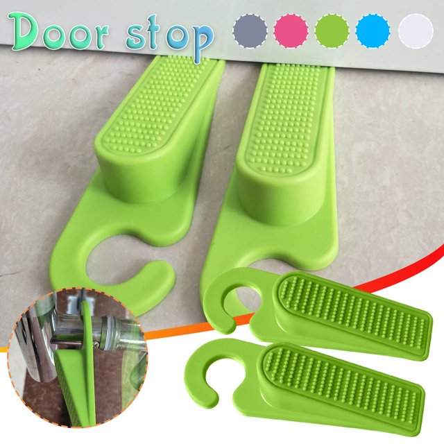Fiudx Tope de Puerta Resistente, Material de Goma Superior, Incluye Un Práctico Soporte, Apto para Todo Tipo de Puertas, Ideal para El Hogar y La Oficina, Juego de 2, Apto para Puertas de 0,1 a 1 Pul