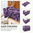thumbnail image 4 of Foldable Fabric Storage Bin With Handle Collapsible Basket Box Storage With Lid Organizer Glowing Butterflies, 4 of 7