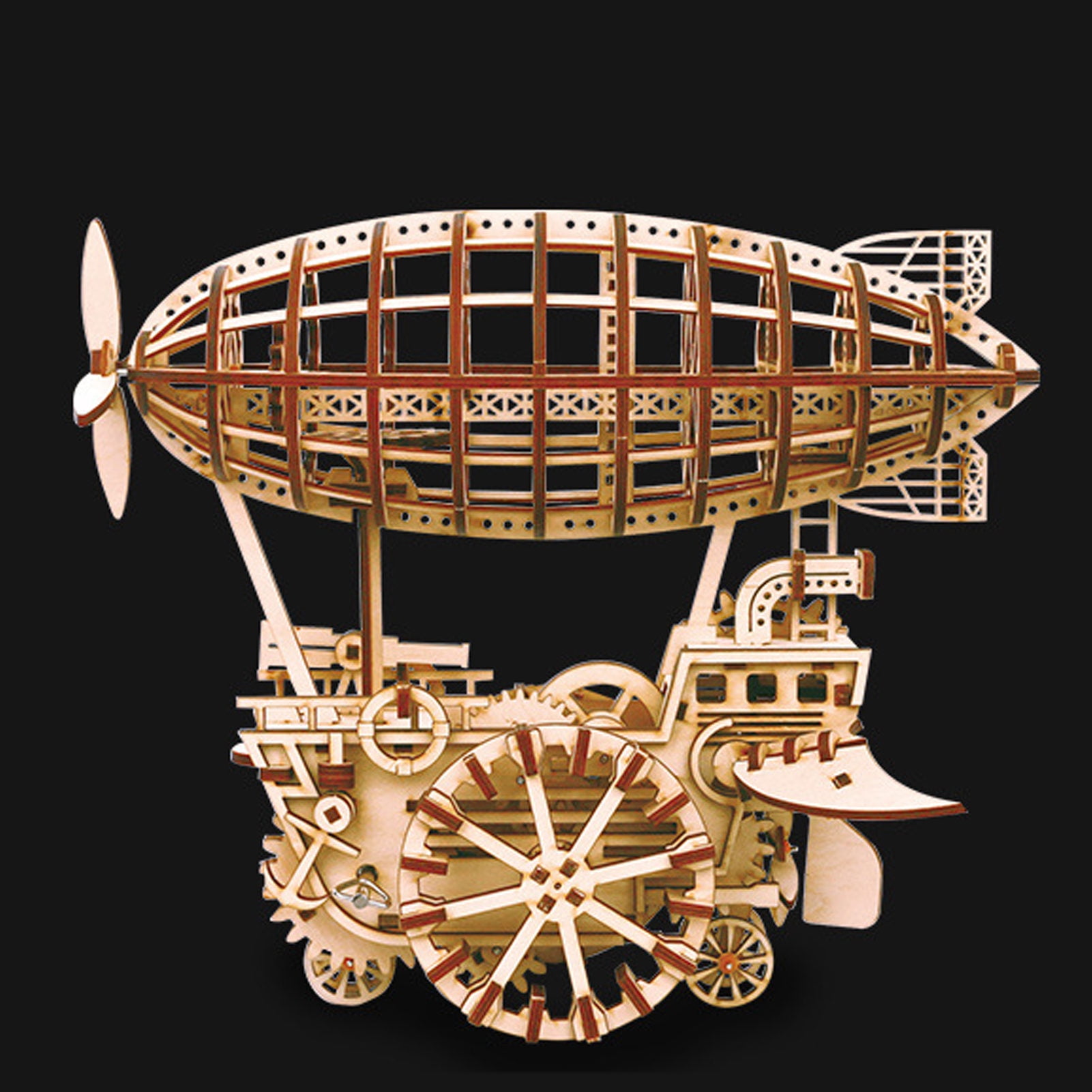 ROKR DIY Airship Model Building Kits 3D Puzzle Mechanical Gear Set Toy for Audlt 