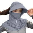 thumbnail image 1 of Windproof Hat Windproof Face Mask Casual and Fashionable Solid Color Ice Silk Sunscreen Mask and Hat for Head, Face, and Neck Protection, 1 of 5