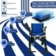 thumbnail image 4 of Fauteuil Roulant Électrique Léger - Alliage d'Aluminium Tout-Terrain 12 Mi Longue Portée Fauteuil Roulant Polyvalent pour Adultes Aînés et Personnes Âgées - Bleu, 4 of 7