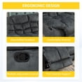 thumbnail image 5 of Bonzy Home 3-Seat Reclining Sofa with Adjustable Backrest, Manual Recliner Couch set with Overstuffed Headrest & Armrest, Living Room Furniture Set, Gray, 5 of 7