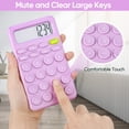 thumbnail image 4 of Basic 4 Function Calculator for Students and Office: Small, Portable, Easy-to-use - Suitable School Office Essentials(Purple), 4 of 4