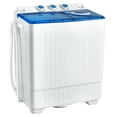 thumbnail image 1 of Costway 26lbs Portable Semi-automatic Twin Tub Washing Machine W/ Drain Pump, 1 of 10