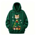 thumbnail image 6 of Christmas Pet Pouch Hoodie Men Women Long Sleeve Cute Graphic Loose Hooded Sweatshirt Pullover Tops Dog Cat Carrier Hoodie, 6 of 6