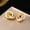 golden, variant on 2024 fall Roman numerals rhinestones earrings titanium steel wowen's jewelry-Rose gold