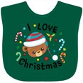 thumbnail image 3 of Inktastic I Love Christmas- cute teddy bear Boys or Girls Baby Bib, 3 of 4