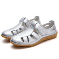 thumbnail image 1 of Sandalias de cuero vintage hechas a mano, zapatos cómodos de fondo suave para mamá, zapatos casuales de cuero de vaca para mujer, 1 of 6