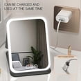 thumbnail image 4 of LED Desktop Makeup Mirror with Light, USB Rechargeable Portable Ladies Makeup Fill Light, Female Portable Beauty Mirror, 4 of 5